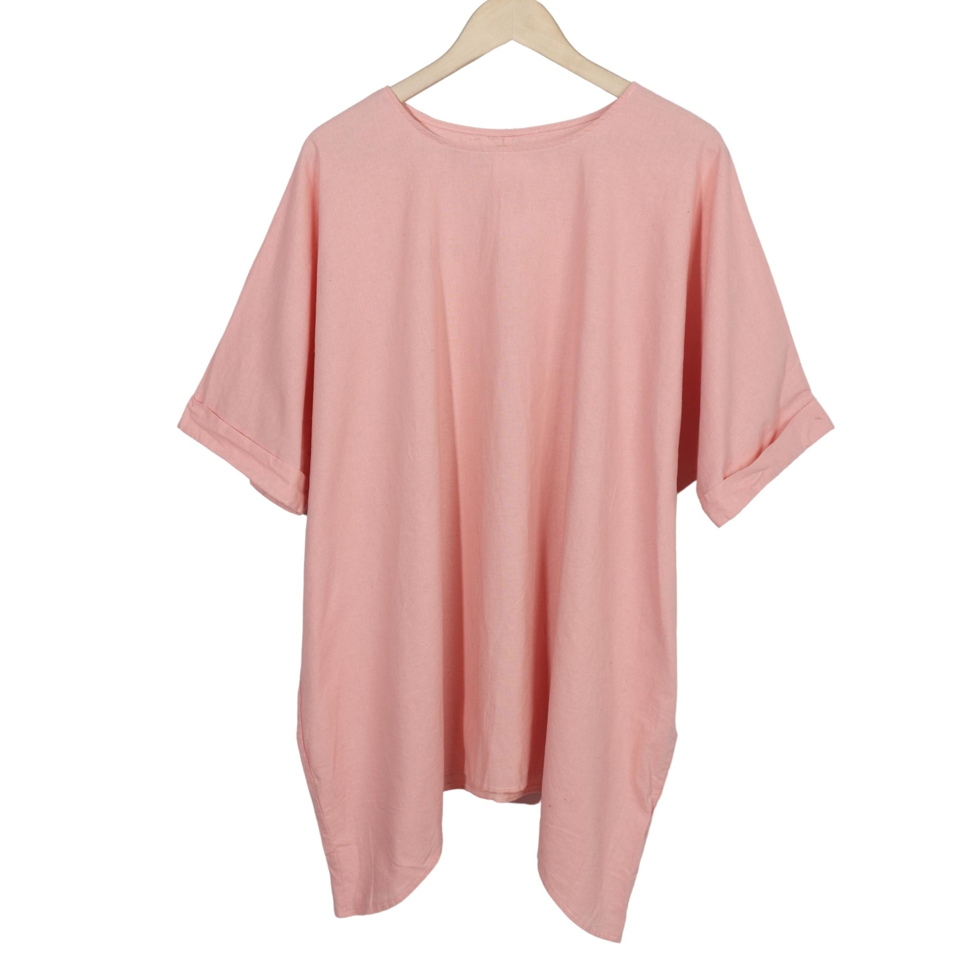 BRANDS & BEYOND Womens Tops XXL / Pink Short Sleeve Casual Top