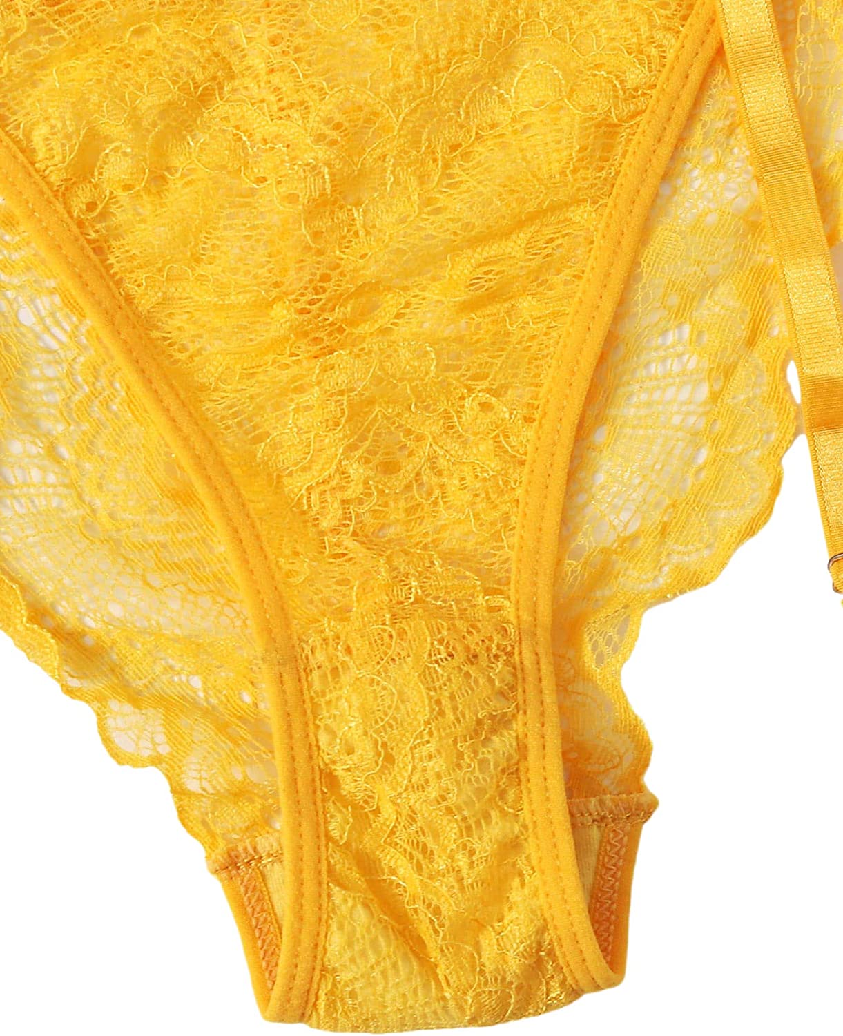 3PCS Women Lace Sexy Lingerie Straps Bra and Panty Garter Set Underwear  Babydoll