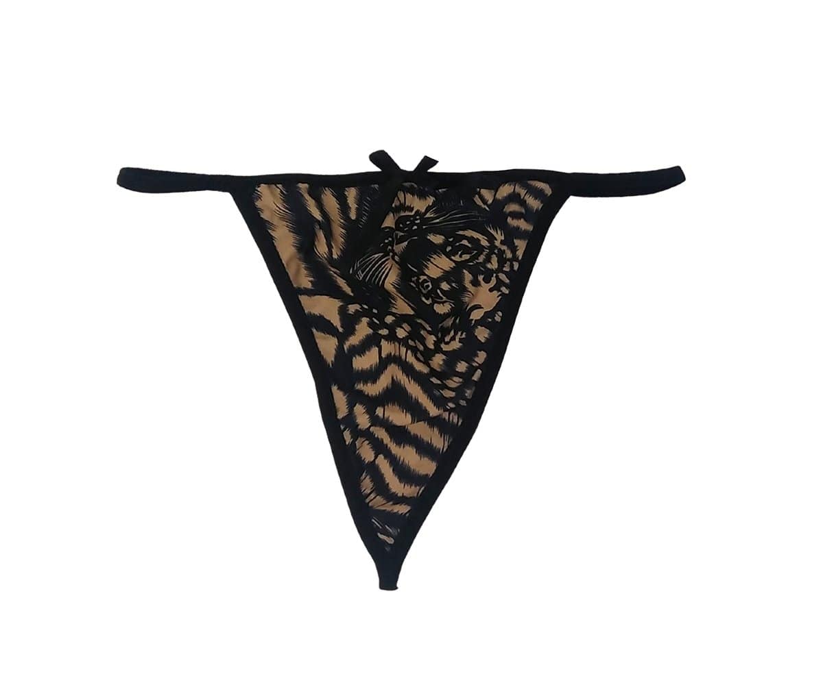BRANDS & BEYOND womens underwear Medium / Brown Tiger T-String
