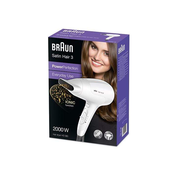 BRAUN Personal Care BRAUN - Hair Dryer Satin Hair HD380 MN White Box