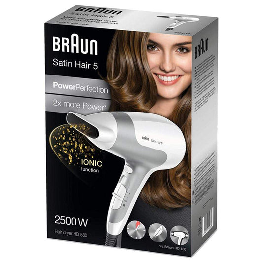 BRAUN Personal Care BRAUN - Hair Dryer Satin Hair HD580 MN White Box