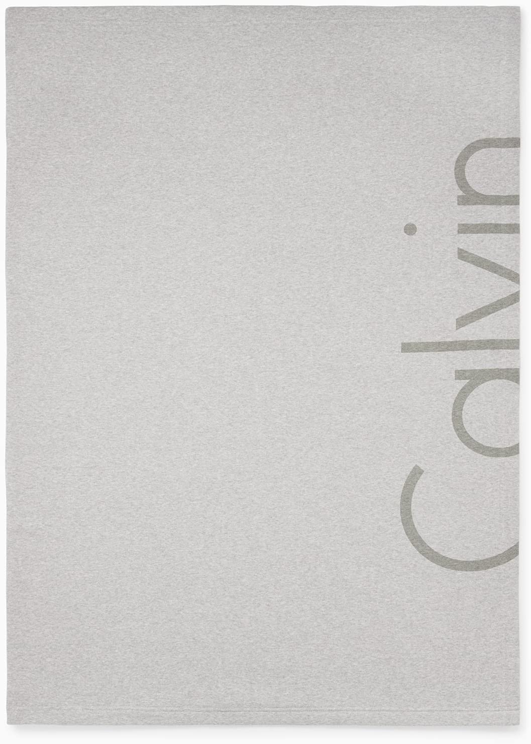 CALVIN KLEIN Bed & Bath Grey Home Modern Cotton Cropped Logo Throw