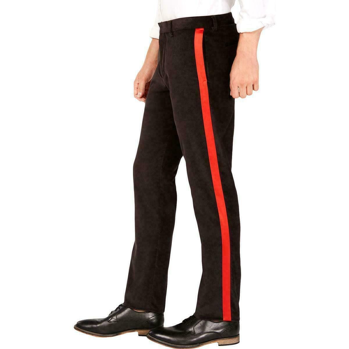 CALVIN KLEIN Mens Bottoms Medium / Black CALVIN KLEIN - Slim Fit Stripe Trousers