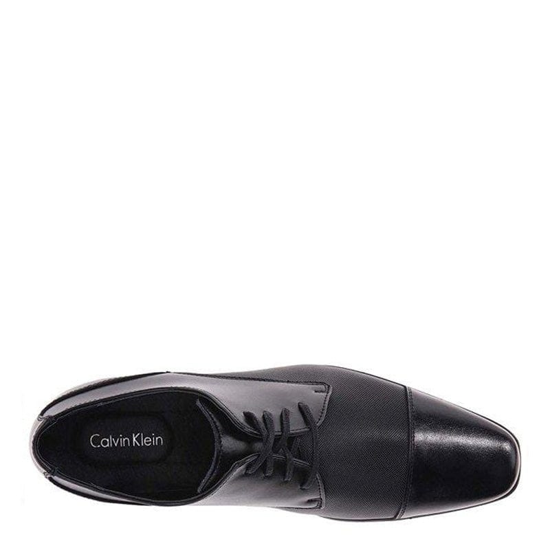 CALVIN KLEIN Mens Shoes 40 / Black CALVIN KLEIN - Bram Diamond Textured Oxfords