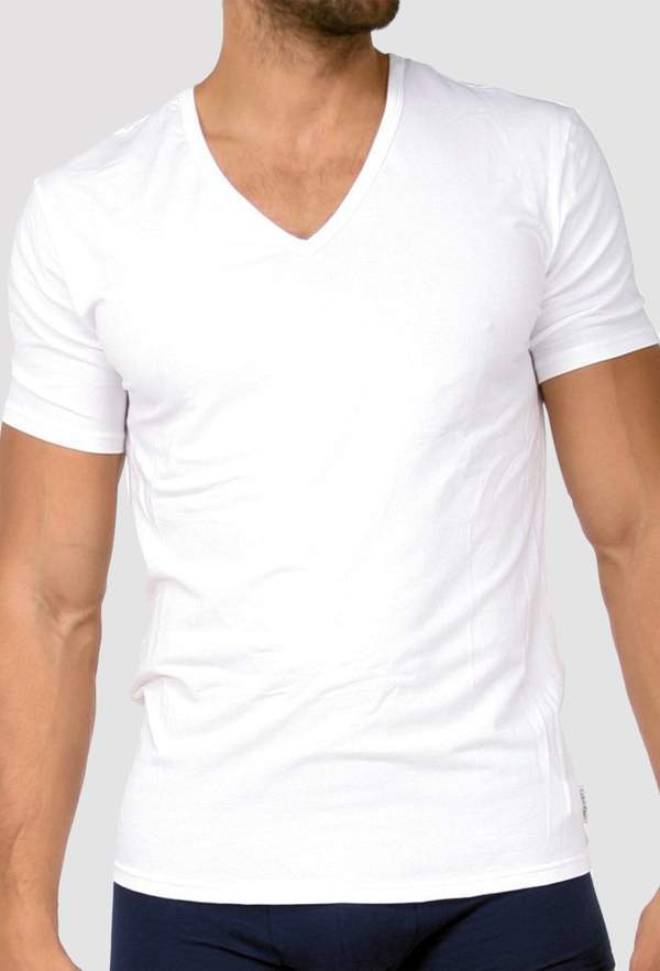 CALVIN KLEIN Mens Tops Short Sleeve V Neck T-Shirt