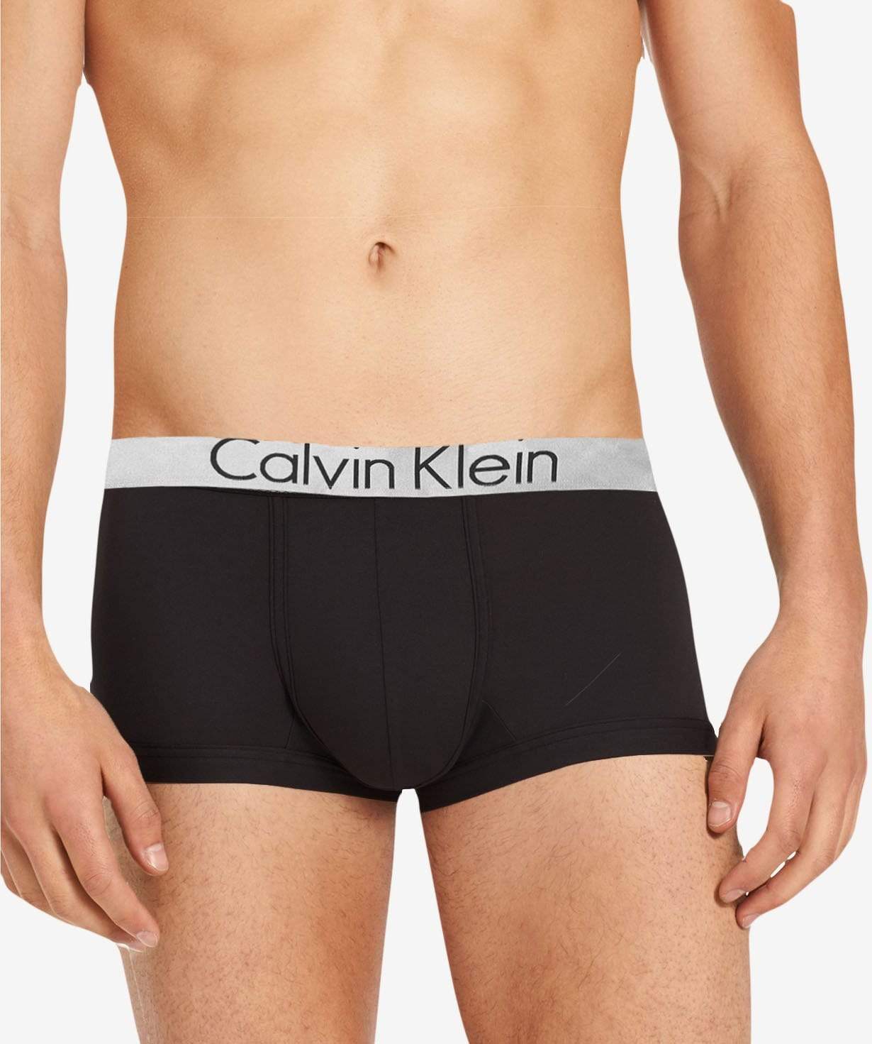 CALVIN KLEIN Mens Underwear S / Black Steel Micro Low Rise Trunk