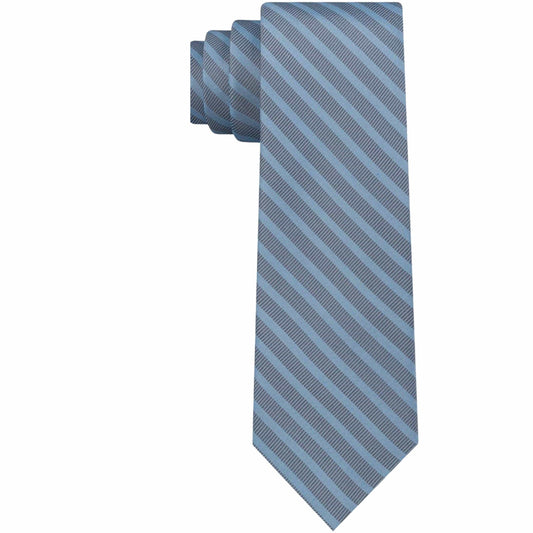 CALVIN KLEIN Ties One-Size / Blue CALVIN KLEIN -  Monochromatic Stripe Slim Neck Tie