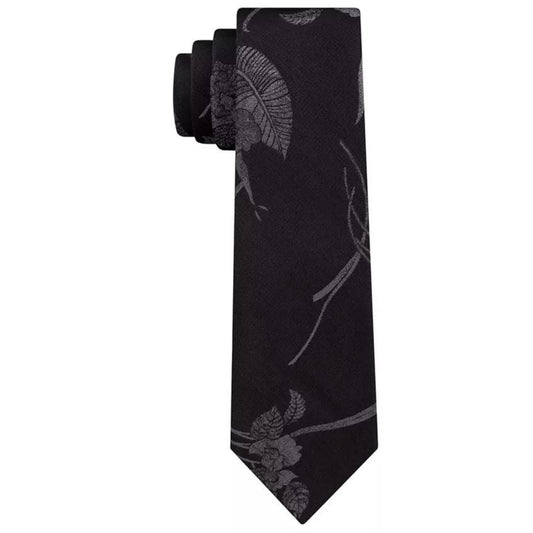 CALVIN KLEIN Ties One-Size / Black CALVIN KLEIN - Water Lily Self-tied Necktie