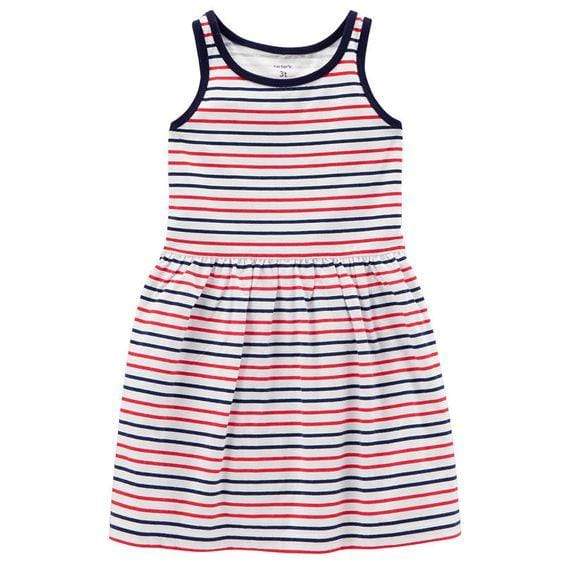 Carter's Apparel Kids - Sleeveless Striped A-Line Dress
