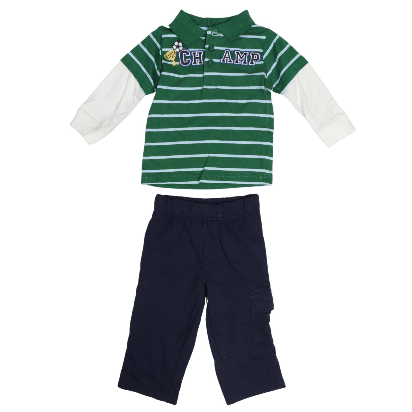 CARTER'S Baby Boy 9 Month / Green CARTER'S - Casual Pajama Set