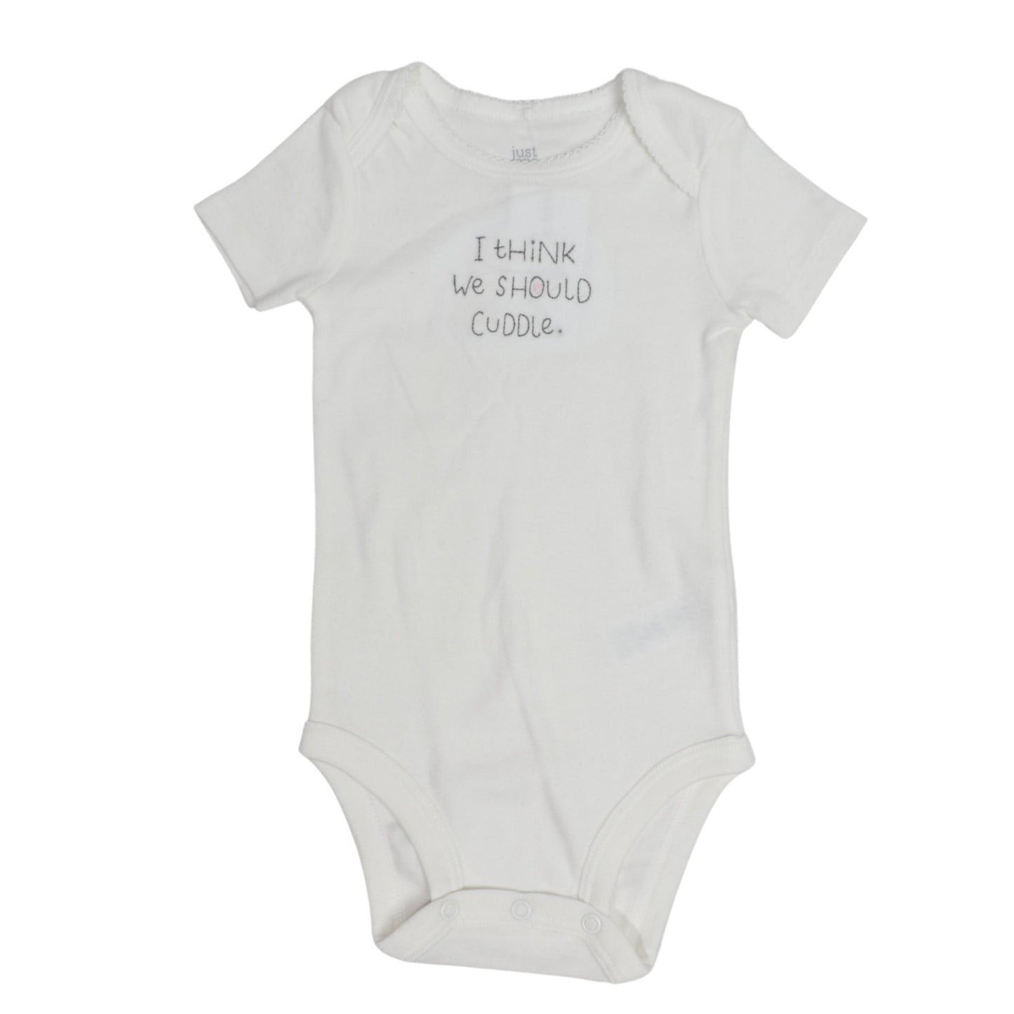 CARTER'S Baby Girl 6 Month / White CARTER'S - I Think We Should Cuddle Bodysuit