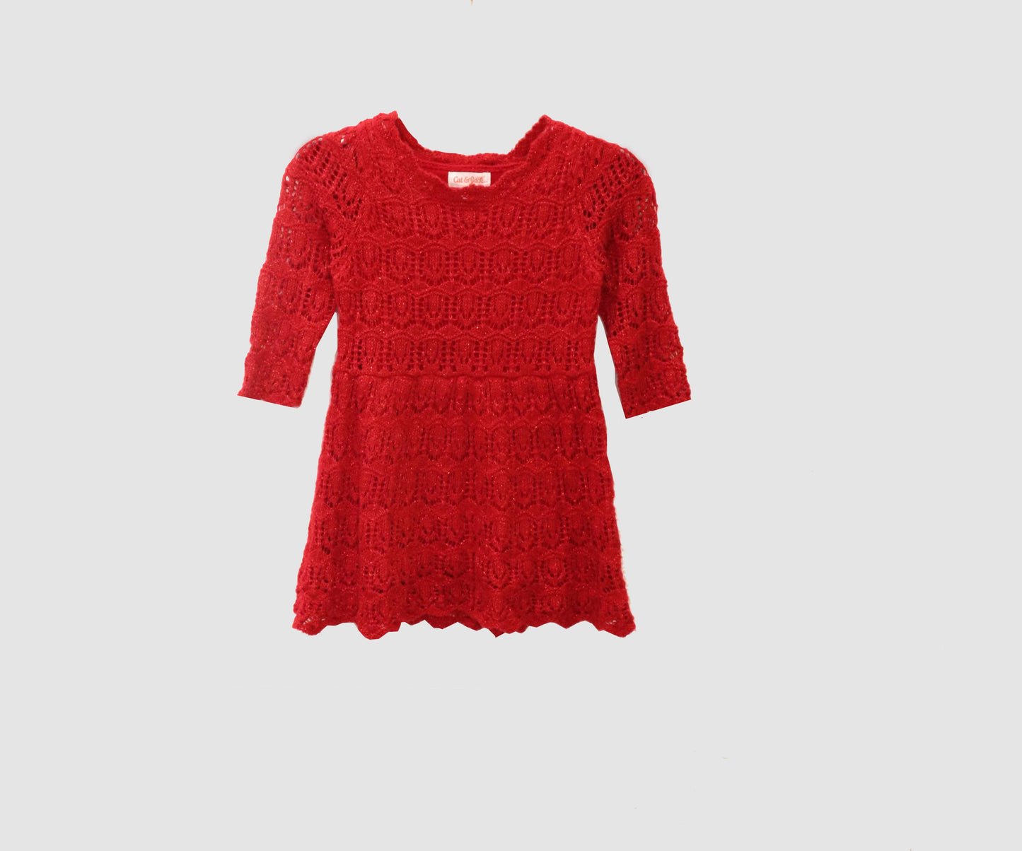 CAT & JACK Baby Girl 2 Years / Red Long Sleeve Dress