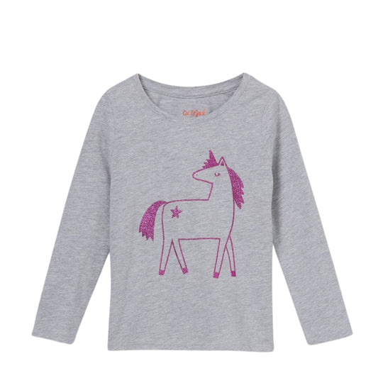 CAT & JACK Girls Tops CAT & JACK - KIDS -  Sparkle Unicorn Long Sleeve Graphic T-Shirt