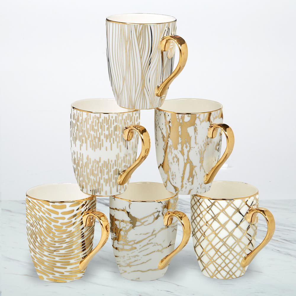 Certified International Household Multi-Colored Matrix Patterned Porcelain Mug Set 6-Piece