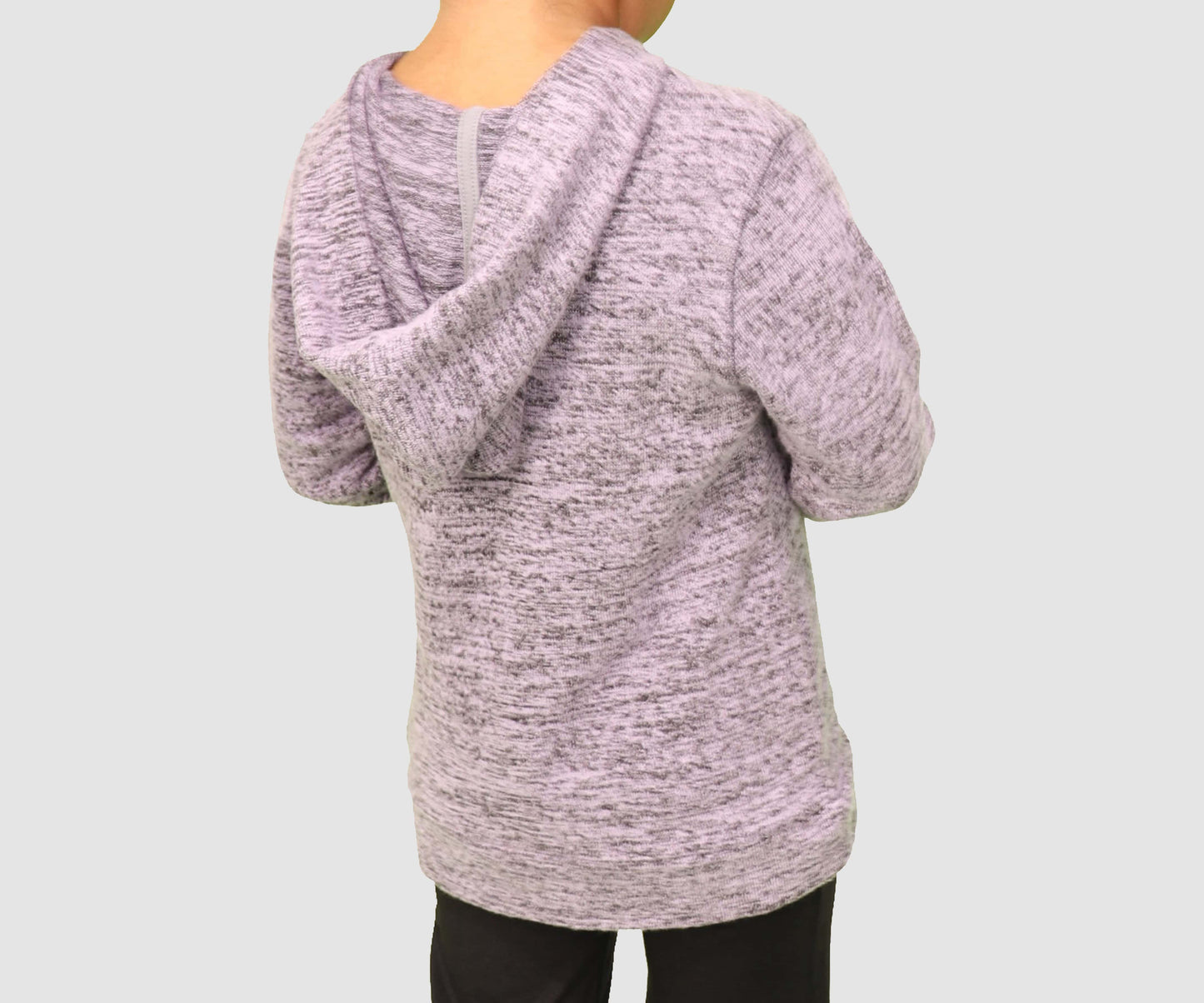 CHAMPION Apparel 4-5 Years / Heather Purple Long Sleeve Front Knot Wrap Sweater