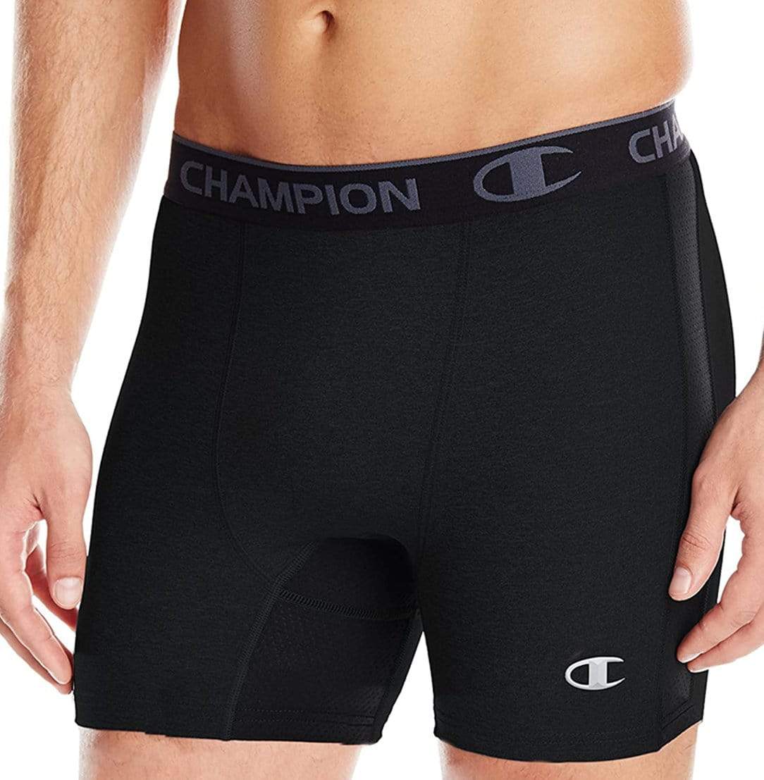 CHAMPION Mens Underwear L / Black CHAMPION - Solid Boxer Briefs