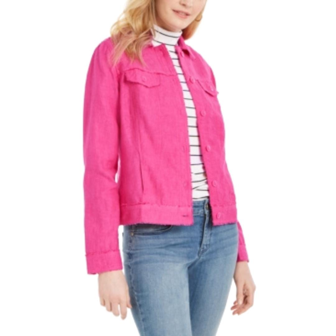CHARTER CLUB Womens Jackets XL / Pink CHARTER CLUB - Linen Street Style Jacket