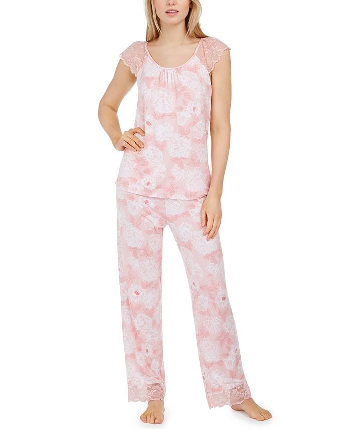 CHARTER CLUB Womens Pajama XXL / Pink CHARTER CLUB - Lace-Trim Pajama Set