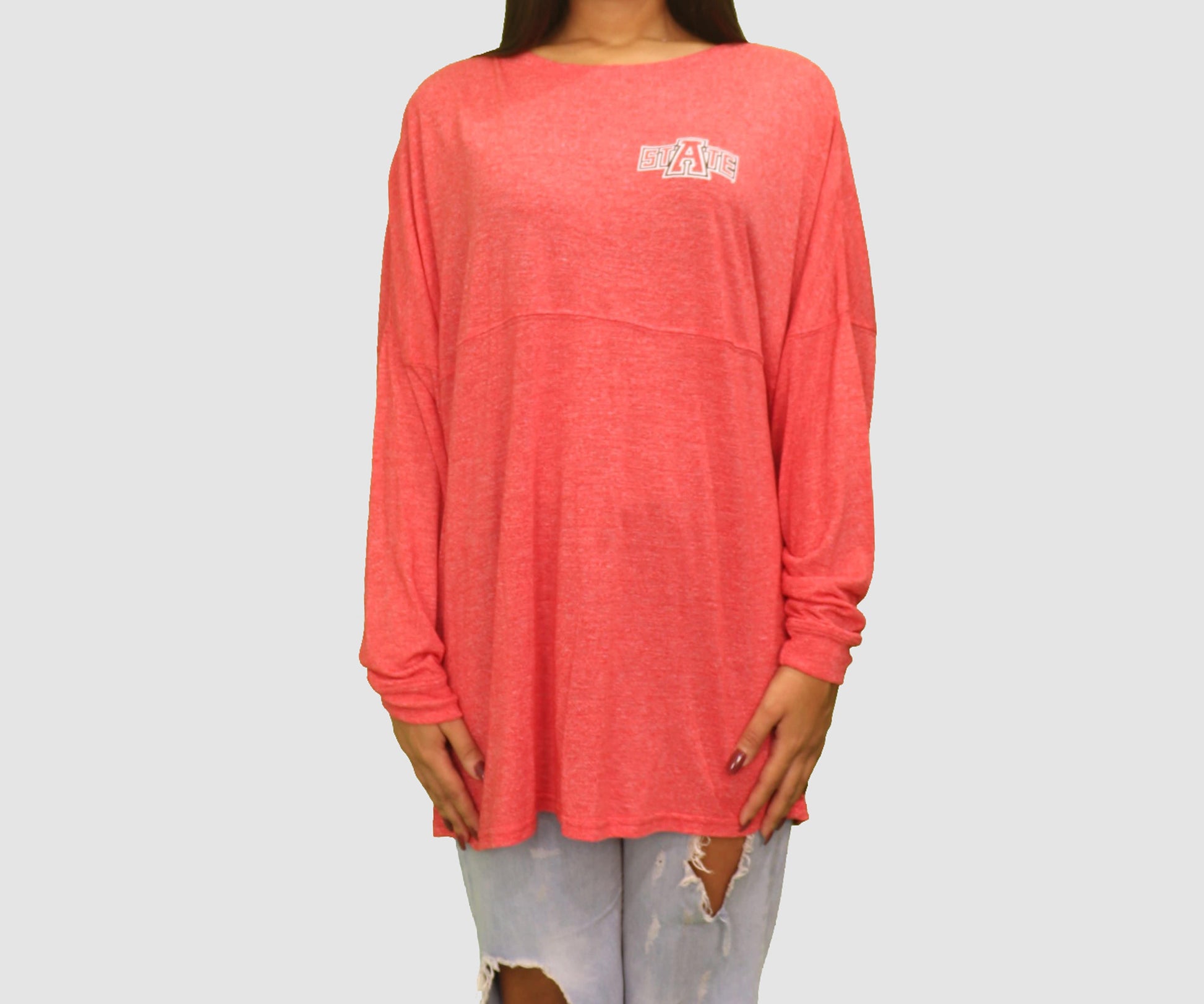Chicka~d Womens Tops L / Red Long Sleeve Top