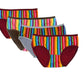 CHUNMEI Womens Underwear One Size / Multi-Color CHUNMEI - Striped Multi Panties - Set of 4
