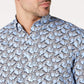 Club Room Mens Tops L / Blue Zebra-Print Shirt