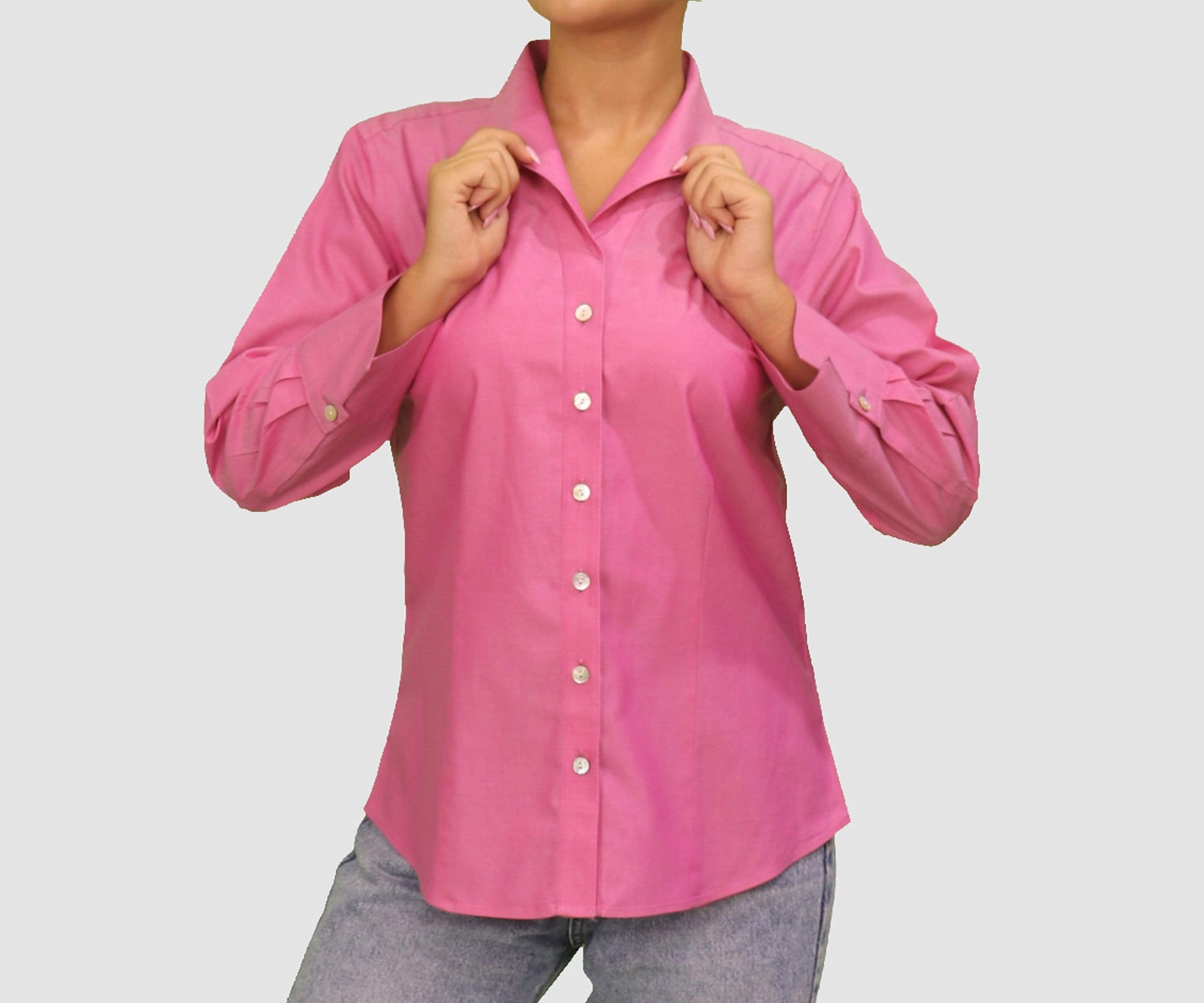 Coldwater Creek Womens Tops Petite Small / Pink Long Sleeve Shirt