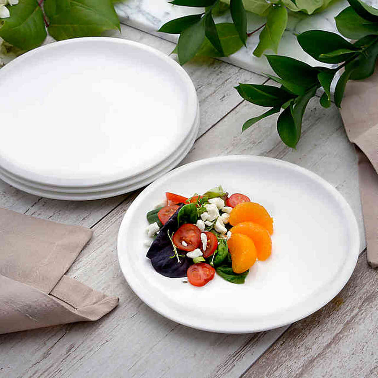 CRAFT KITCHEN Kitchenware One Size / White CRAFT KITCHEN - Salad Plates - 4 Pieces Set