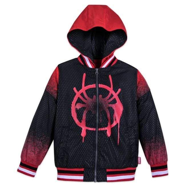 DISNEY Boys Jackets 5-6 Years / Black-Red / H6 DISNEY - Kids - Into the Spider-Verse Hooded Jacket
