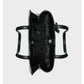 DKNY Handbags Black/White Tote Bag Black Jade Striped Leather Logo Tote