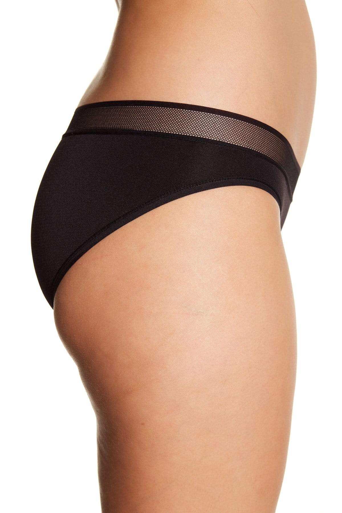 DKNY womens underwear Medium / Black Mesh Trim Panties