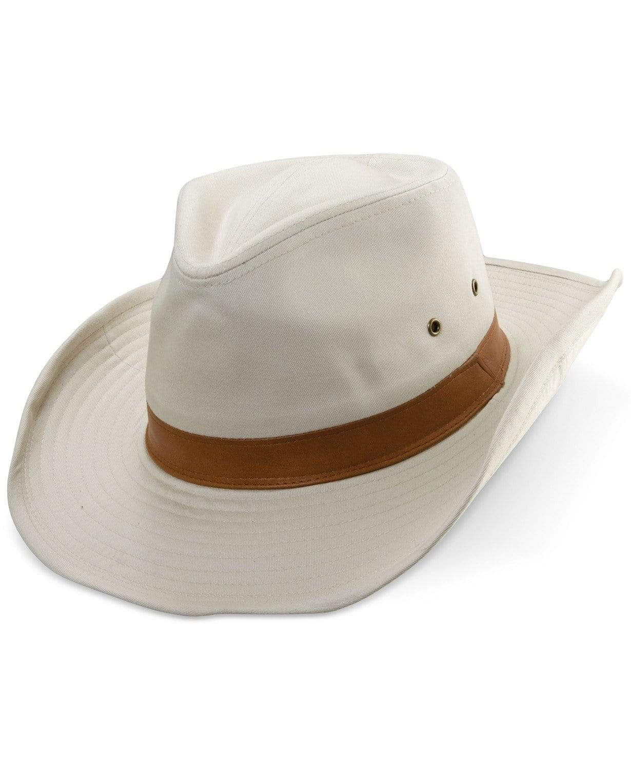 Dorfman Pacific Clothing Accessories One Size Garment-Washed Twill Shapable Outback Hat