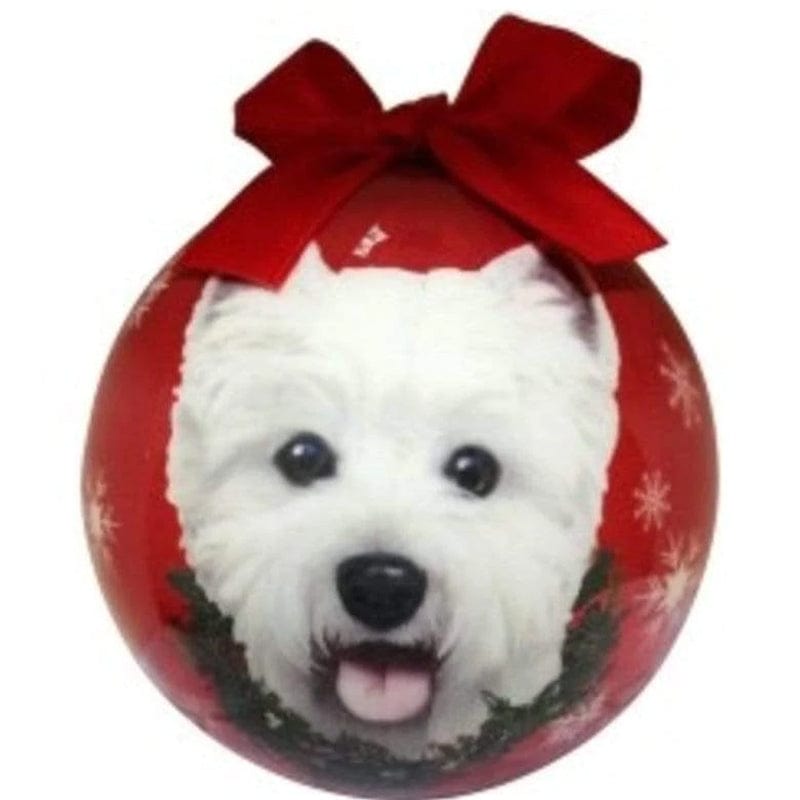 E&S General Merchandise Red E&S - Westie Christmas Ornament