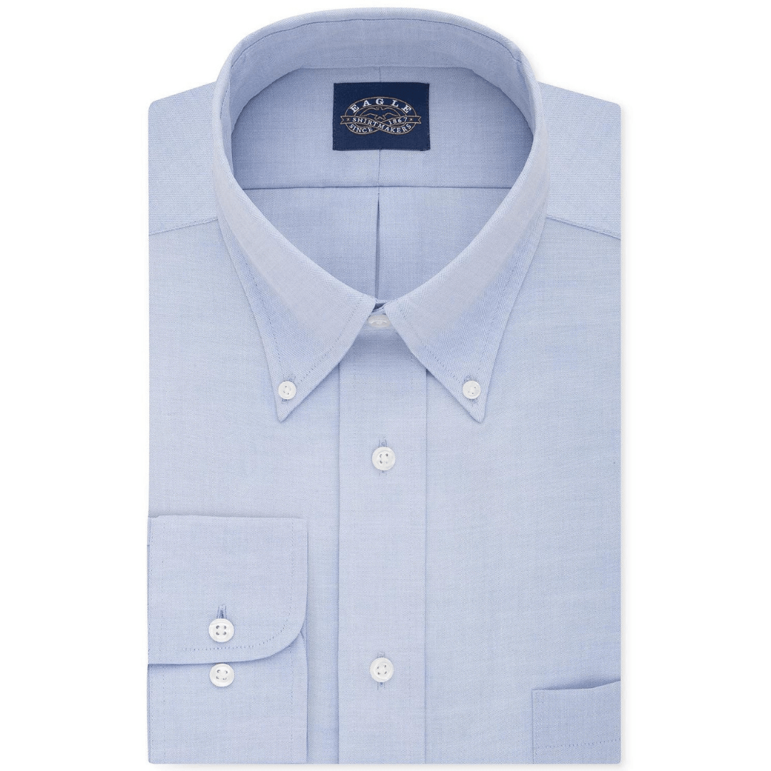 EAGLE Mens Tops L / Blue EAGLE - Regular Fit Stretch Collar Dress Shirt