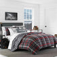 Eddie Bauer Comforter/Quilt/Duvet Full / Queen - 224cm x 224cm / Gray Willow Plaid Comforter - 1 Piece