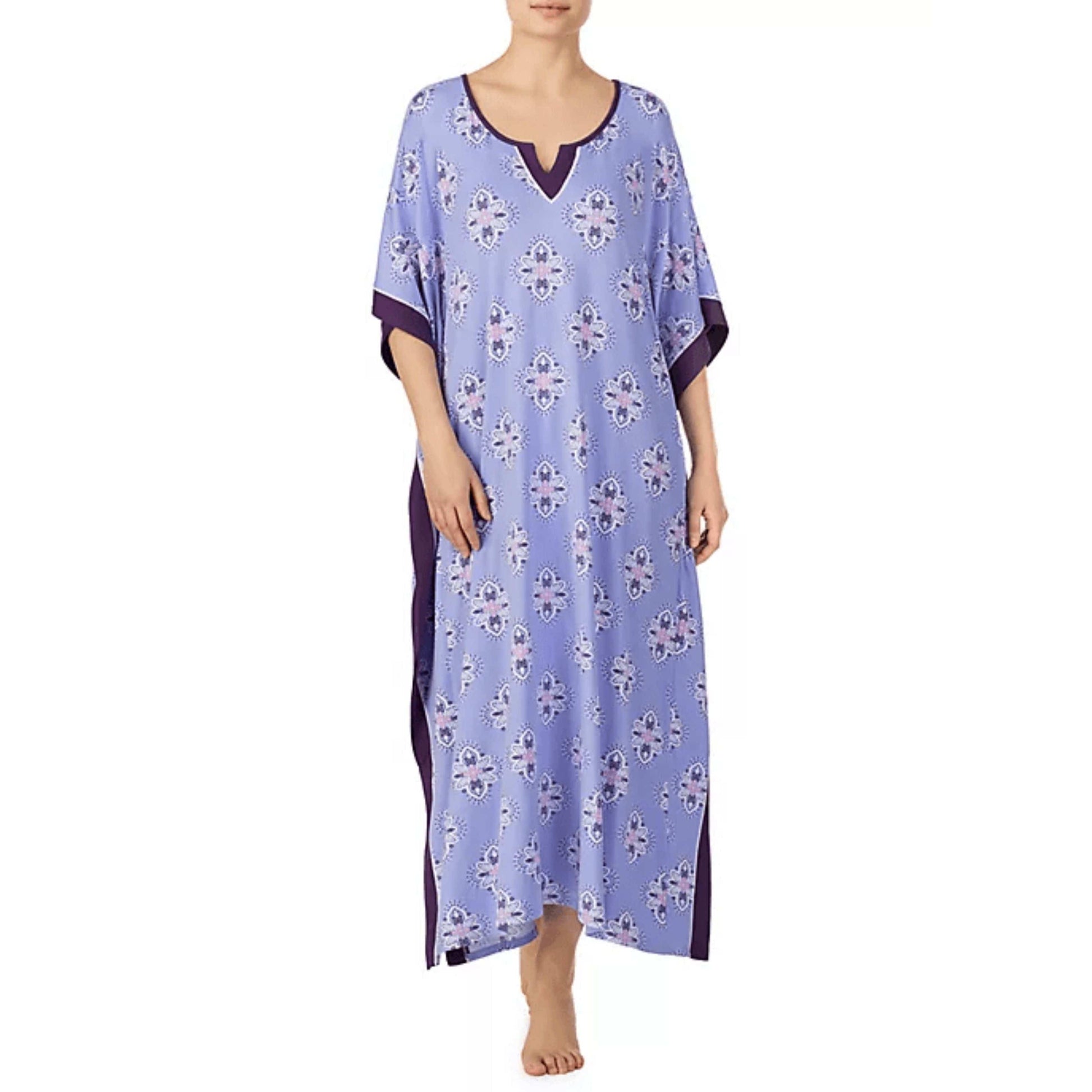 ELLEN TRACY Womens Pajama S / Purple ELLEN TRACY - Sleep Caftan Dress