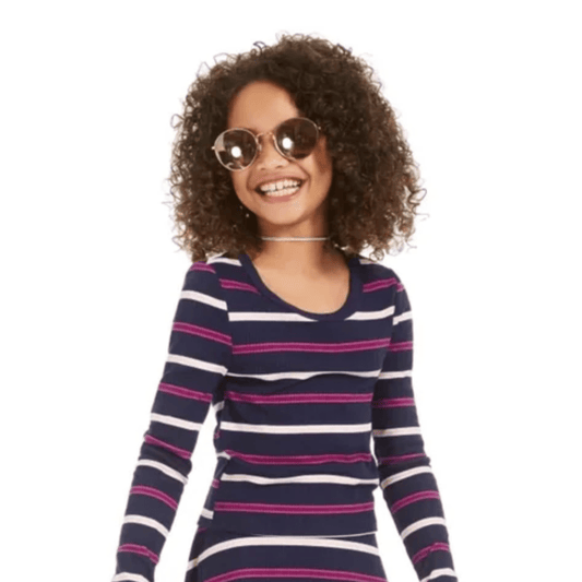 EPIC THREADS Girls Tops XL / Navy EPIC THREADS - Striped Long-Sleeve Top