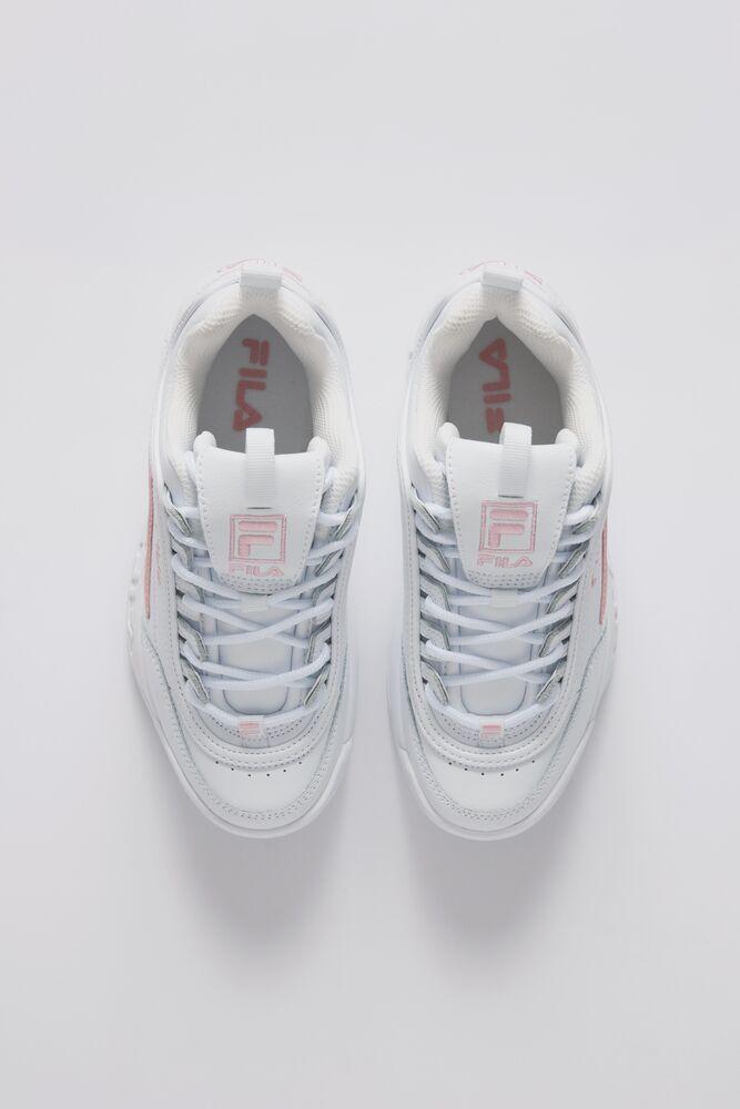 Fila Kids Shoes 35 / White/Pink Disruptor II Metallic Sneaker