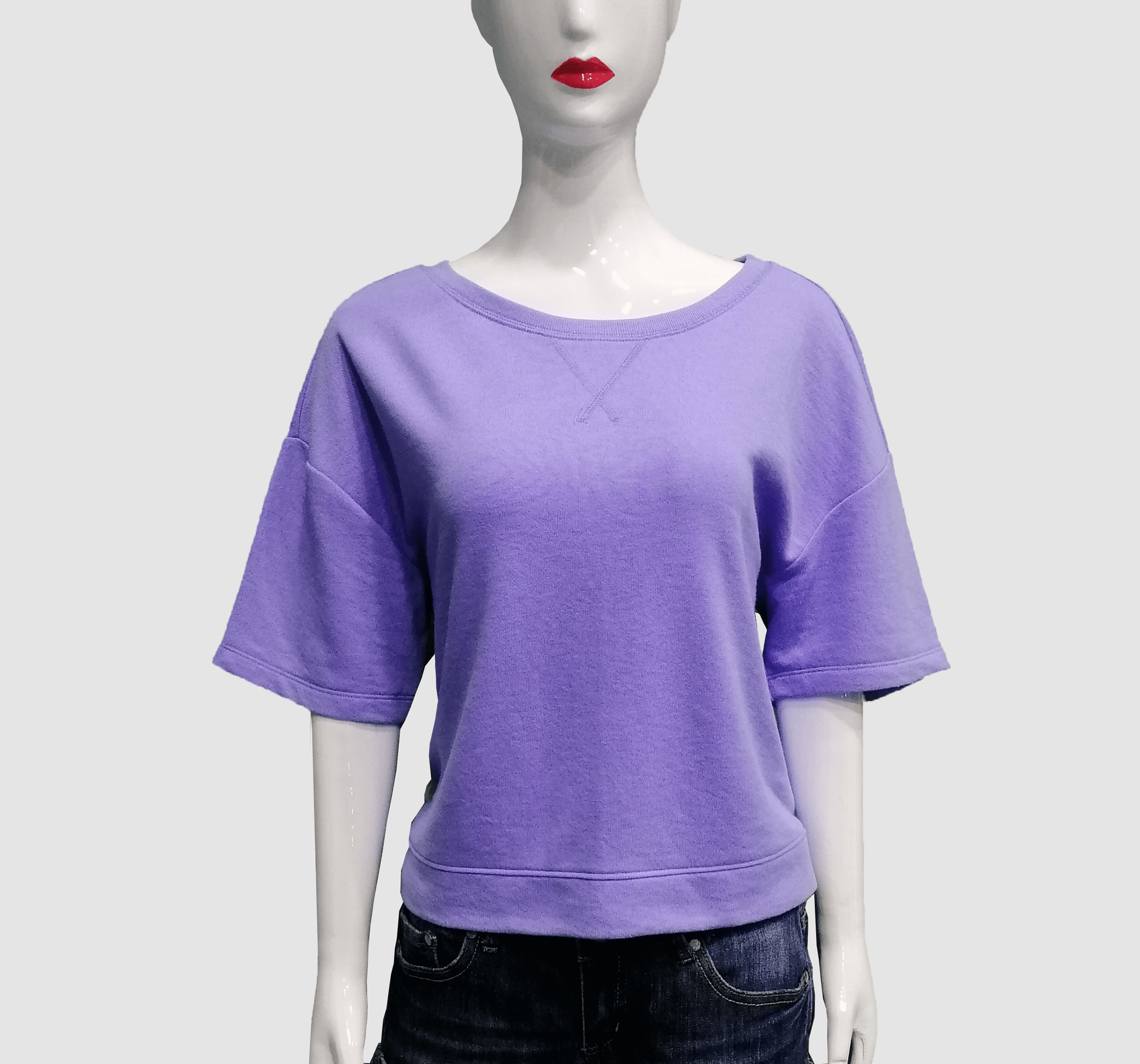 Flirtitude Womens Tops Large / Purple Short Sleeve Top