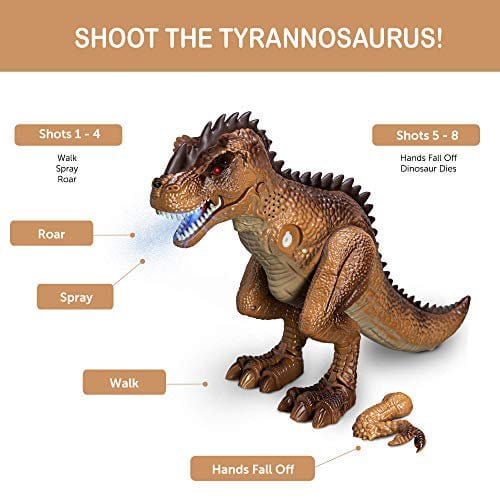 GREENBO Toys GREENBO - Dinosaur Toys Jurassic T Rex Battle Attack Shooting Action Figure