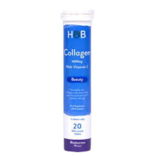 H&B Sports Supplements H&B - Collagen & Vitamin C1000mg- Beauty-20tabs