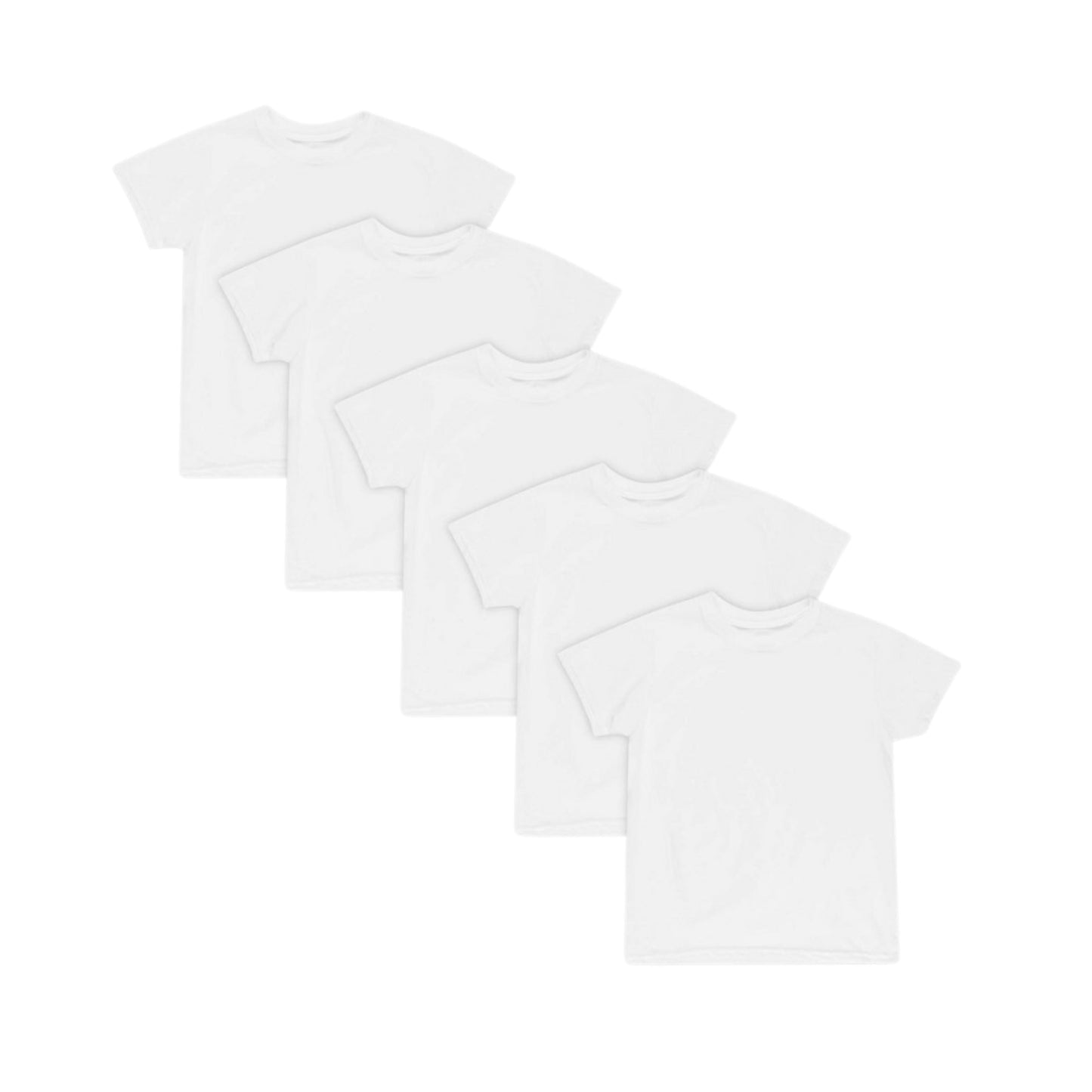 HANES Boys Tops M / White HANES - Crew Neck T- Shirt Set