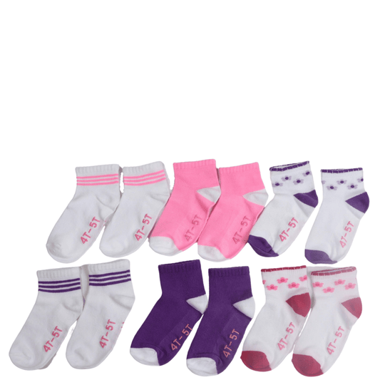 HANES Clothing Accessories 4-5 Years / Multi-Color HANES - Kids Girl -  Ankle Socks 6 Pieces