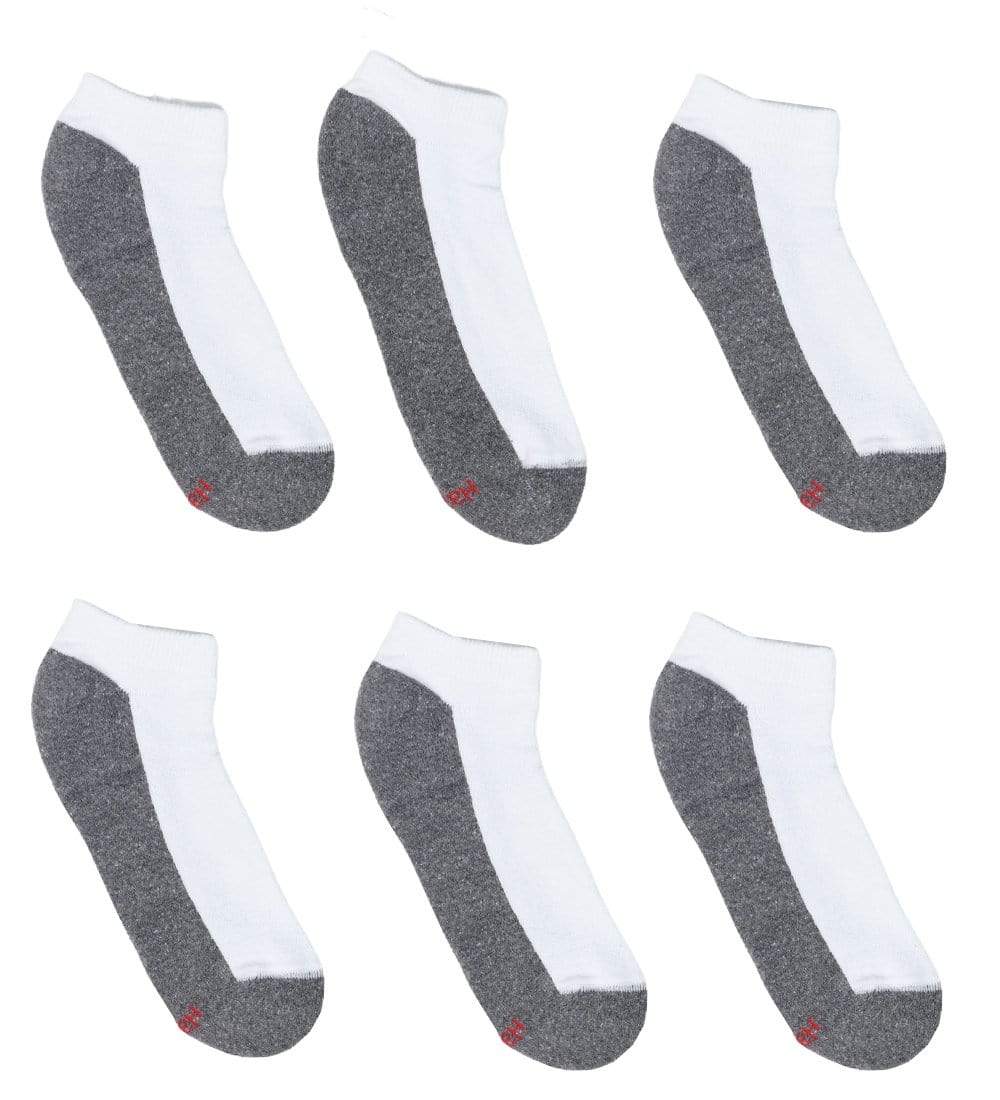 HANES Clothing Accessories ONE SIZE / White - Grey HANES - Socks 6 Pairs