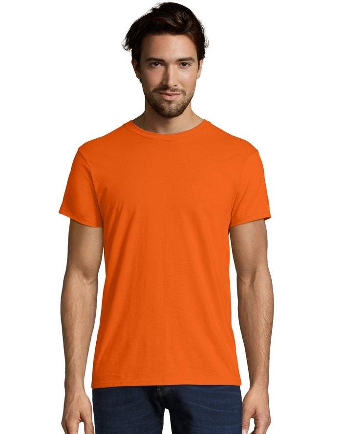 HANES Mens Tops XL / Orange HANES - Crew Neck T-Shirt