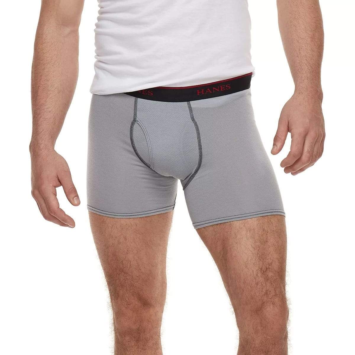 HANES Mens Underwear L / Grey HANES - Comfortable Boxer Briefs