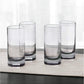Hotel Collection Kitchenware Highball Glasses with Gray Accent - Set of 4