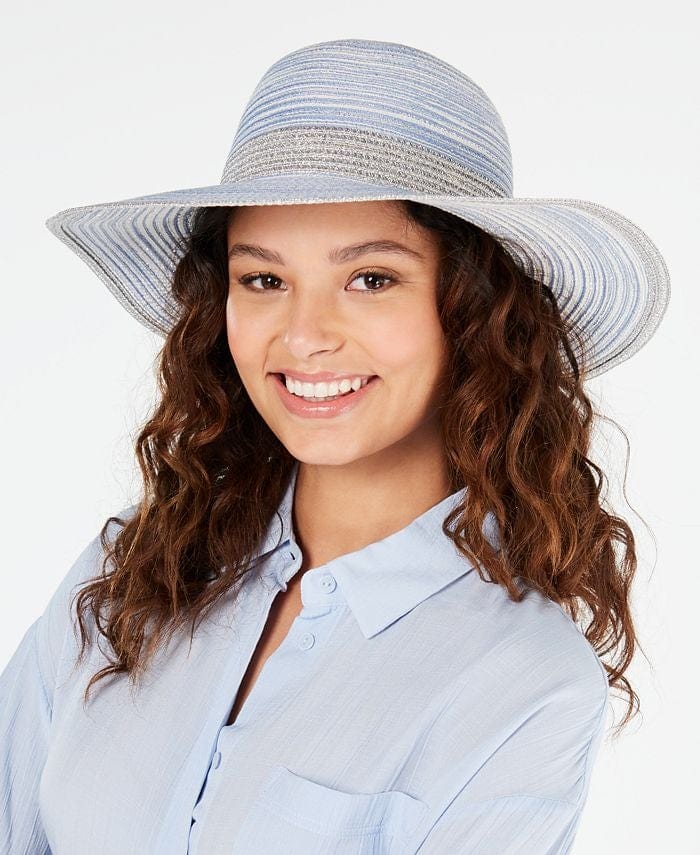 INC INTERNATIONAL CONCEPTS Clothing Accessories Blue INC - Shimmer Packable Floppy Hat