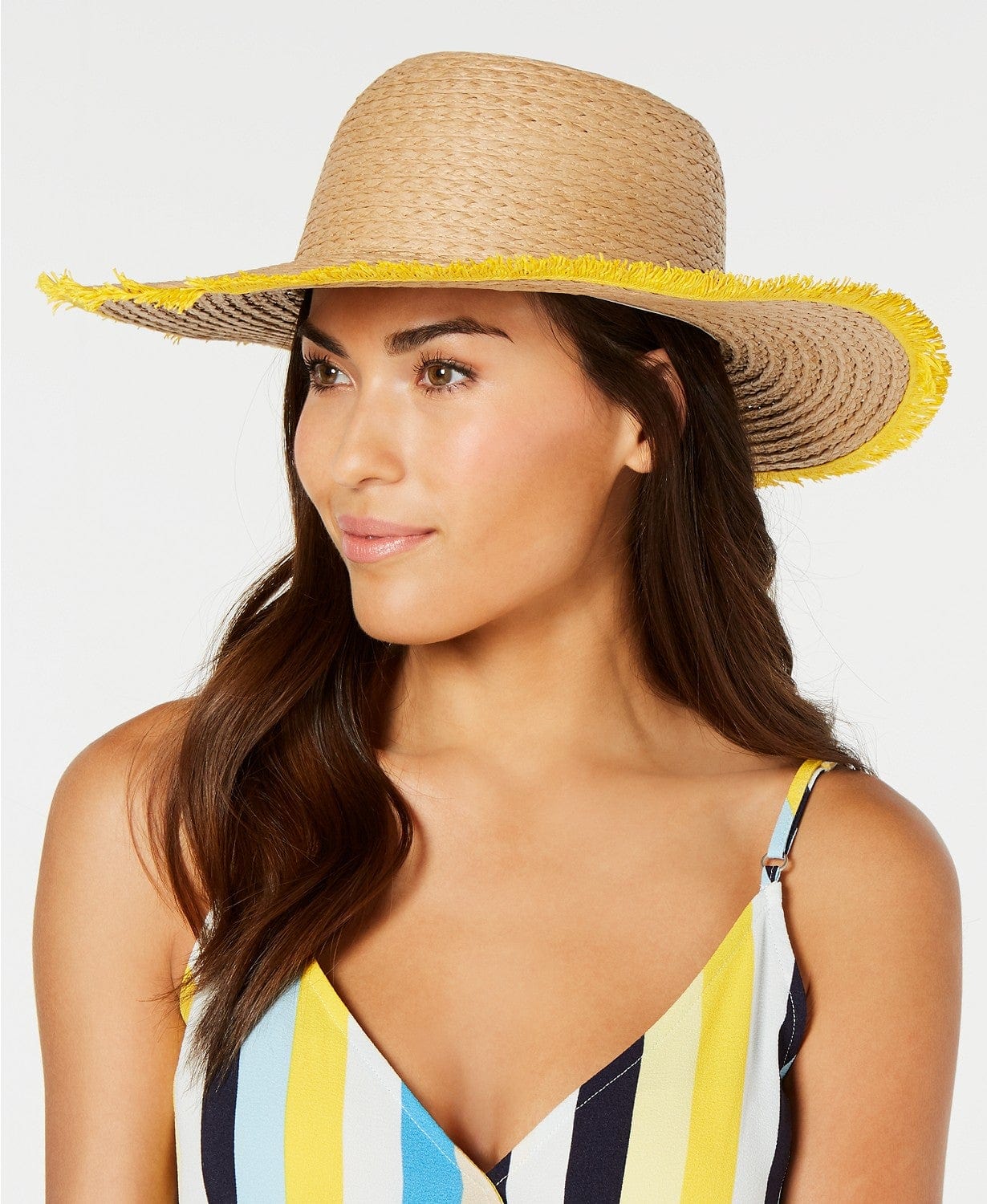 INC INTERNATIONAL CONCEPTS Clothing Accessories One Size Pop Fray Edge Floppy Hat