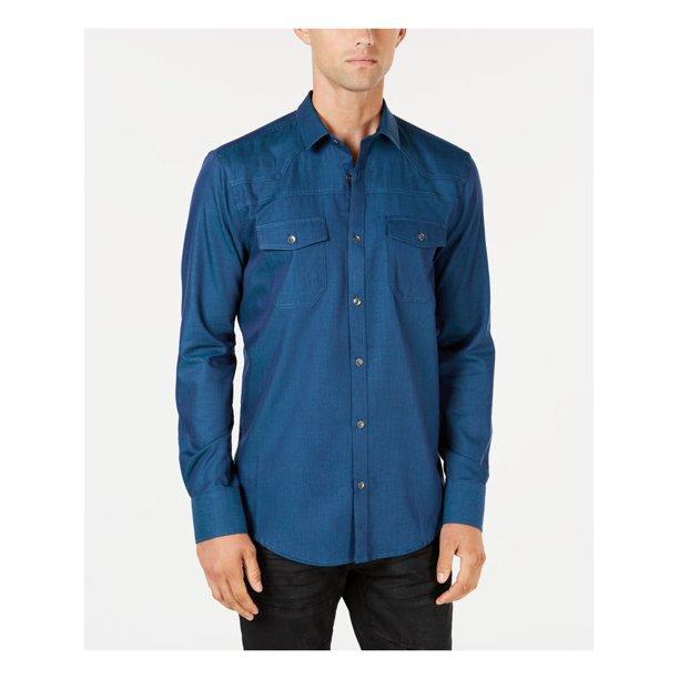 INC INTERNATIONAL CONCEPTS Mens Tops L / Dark blue I.N.C INTERNATIONAL CONCEPTS - Collared Shirt