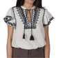 INC INTERNATIONAL CONCEPTS Womens Tops S / White INC -  Embroidered Peasant Top